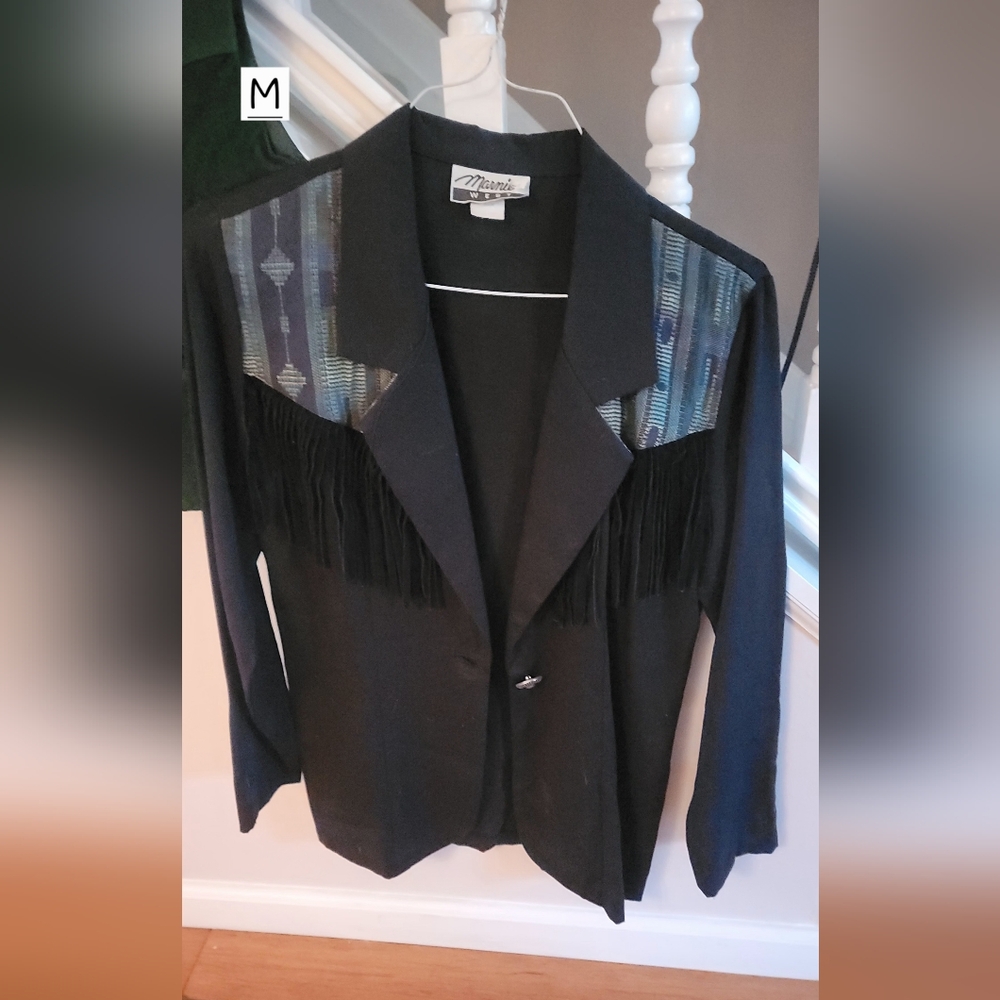Black Fringe Women's Jacket
